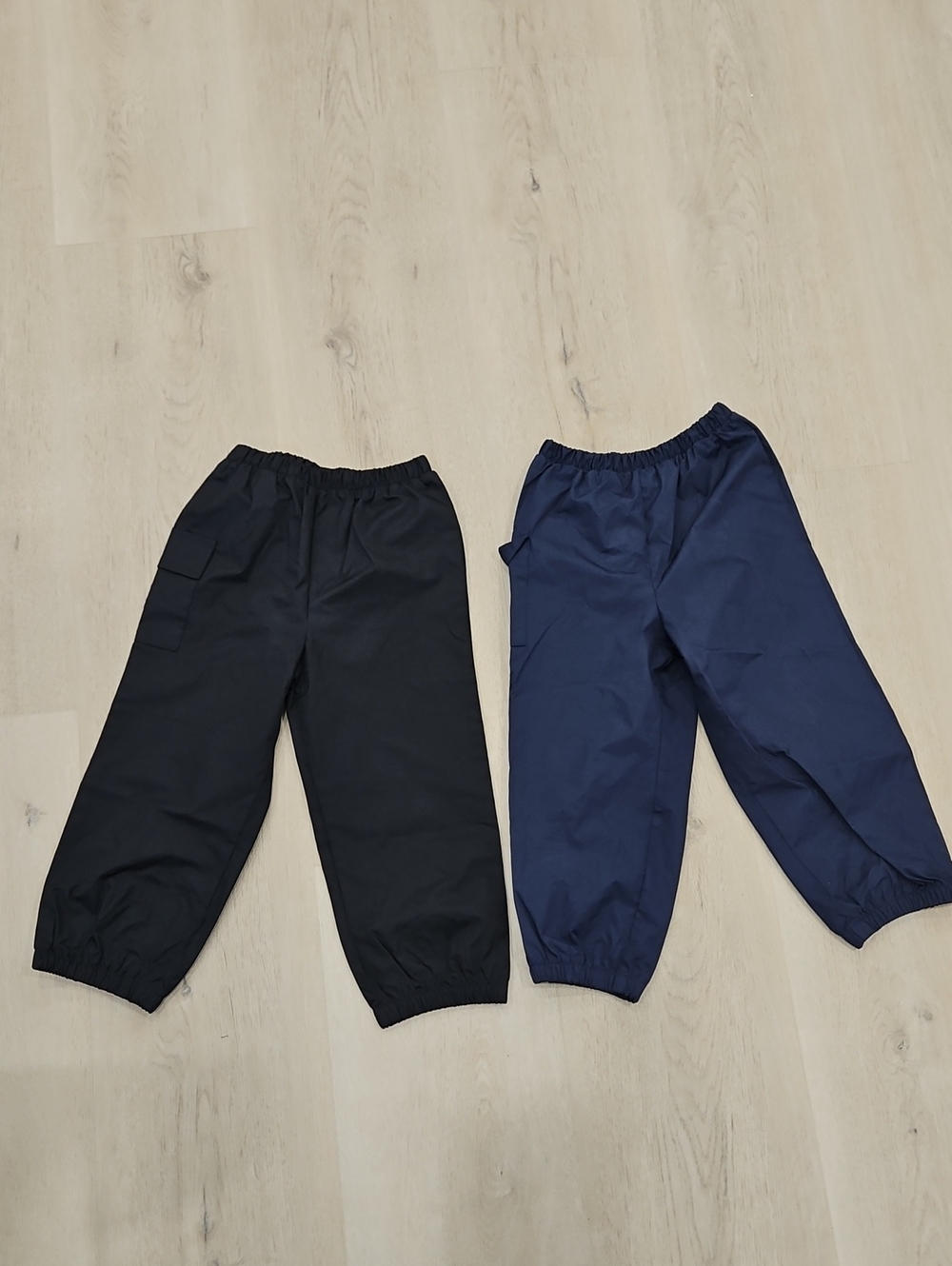 Kids Elastic Waist Splash Pants - Black & Navy